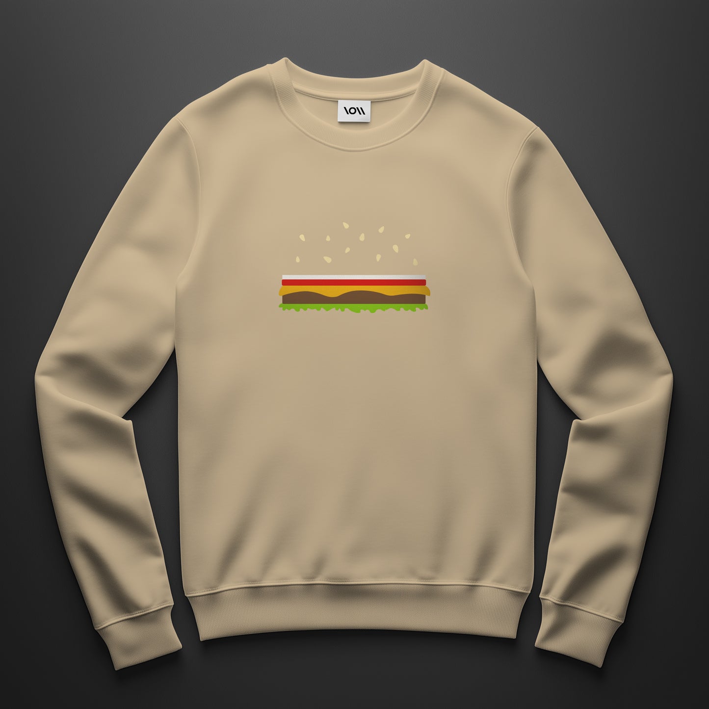 Burger Fit Sweatshirt - Tan