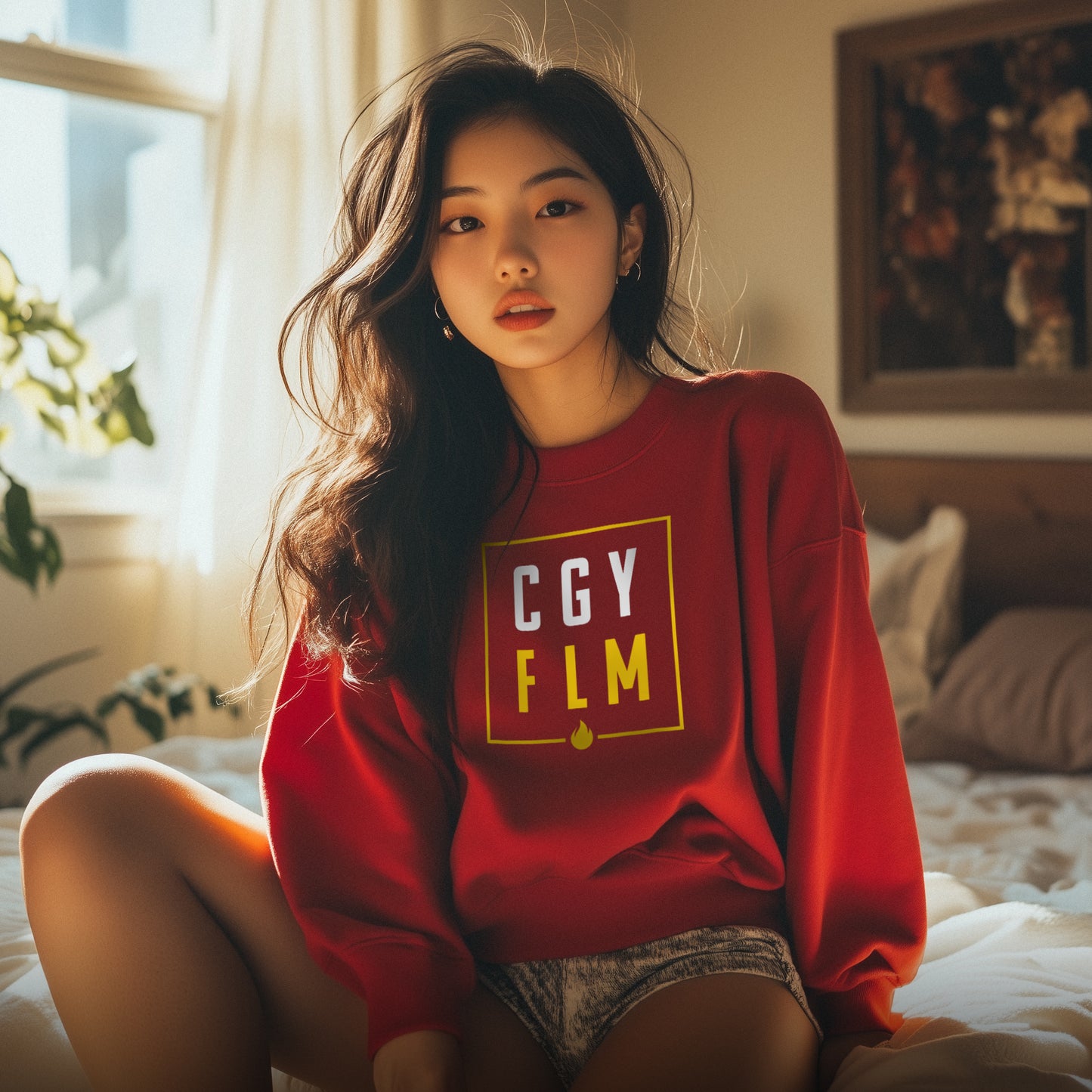 CGY FLM (Calgary) Sweatshirt - Red