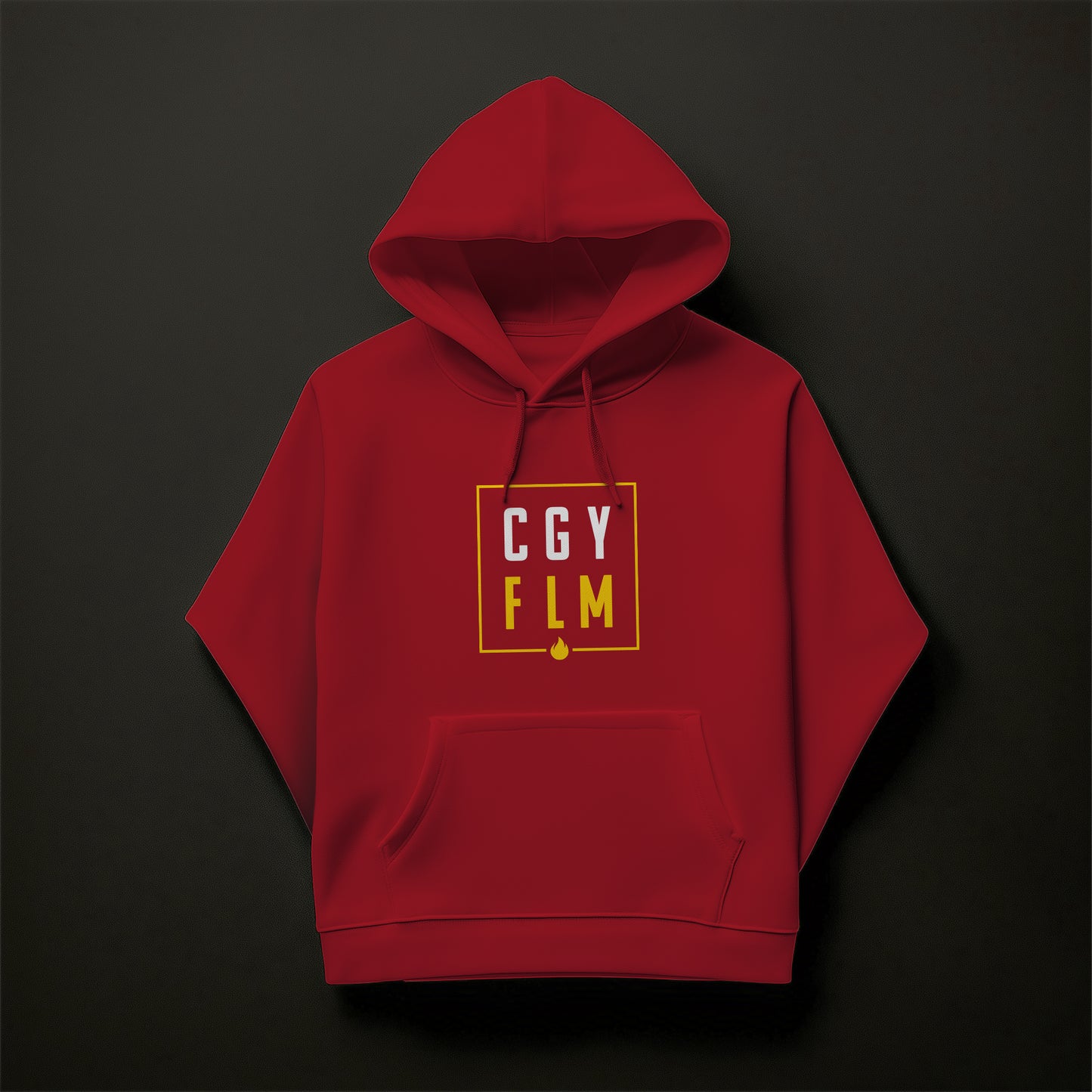 CGY FLM (Calgary) Embroidered Hoodie - Red