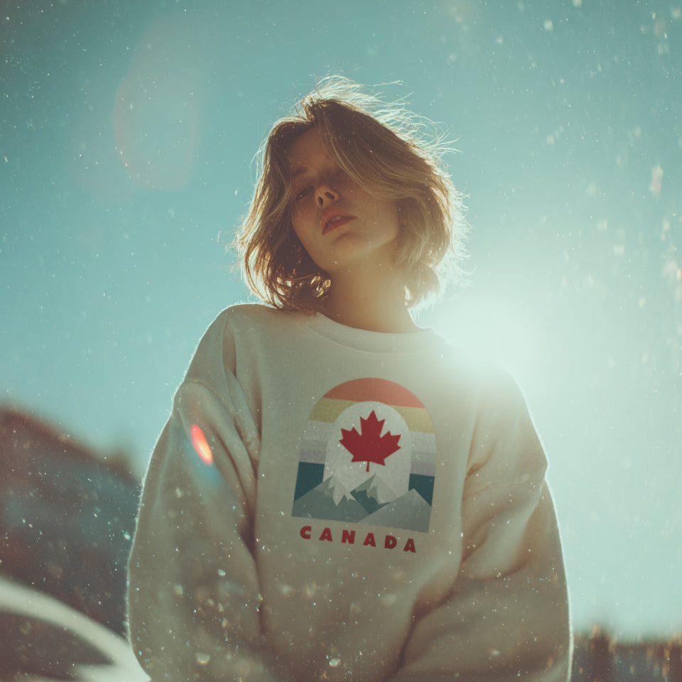 Canada - Retro Art v1 - Sweatshirt - Various Light Colours